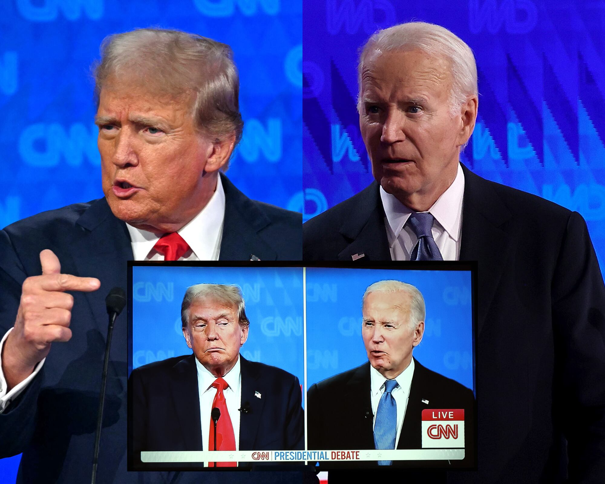 El primer debate presidencial entre Donald Trump y Joe Biden en Estados Unidos.
(Foto:  Getty / Caracol Radio)