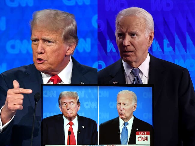 El primer debate presidencial entre Donald Trump y Joe Biden en Estados Unidos.
(Foto:  Getty / Caracol Radio)