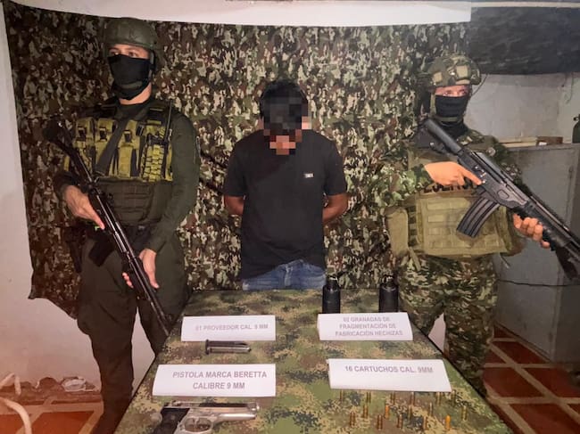 Capturan extranjero comprometido presuntamente en hechos violentos contra la fuerza pública/ Foto Ejercol