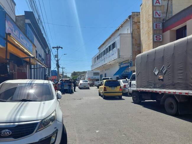 Sector del centro de Barranquilla donde fue herido el abogado./ Caracol Radio