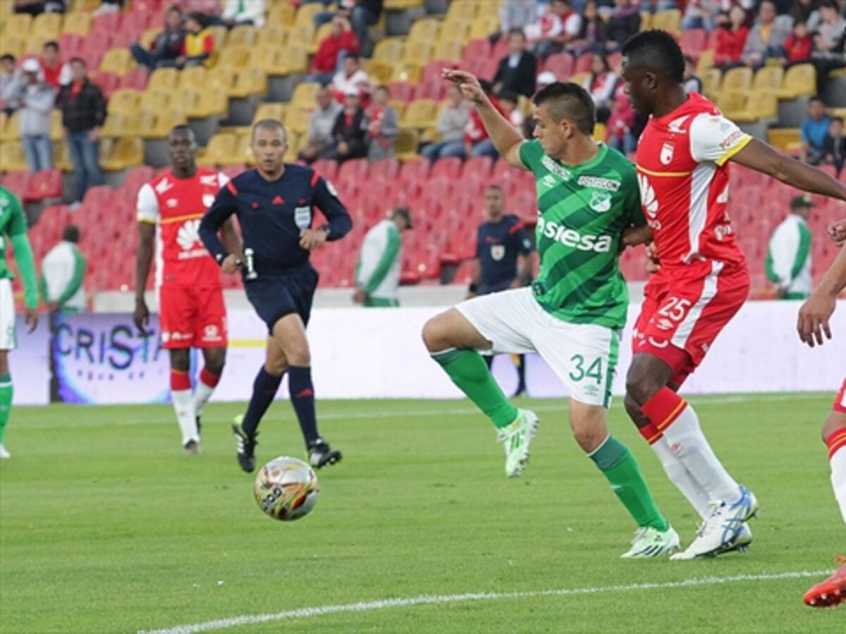 Un gol de Santos Borré le dio el triunfo a Cali sobre Santa Fe en El Campín