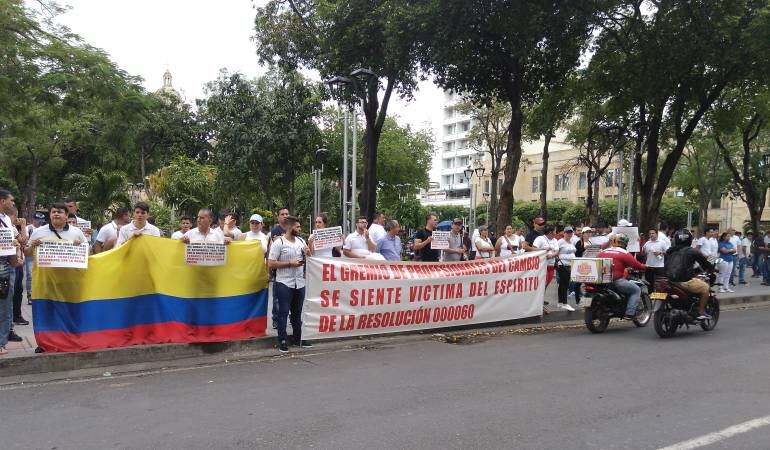 Protestas de las casas de cambio en la frontera