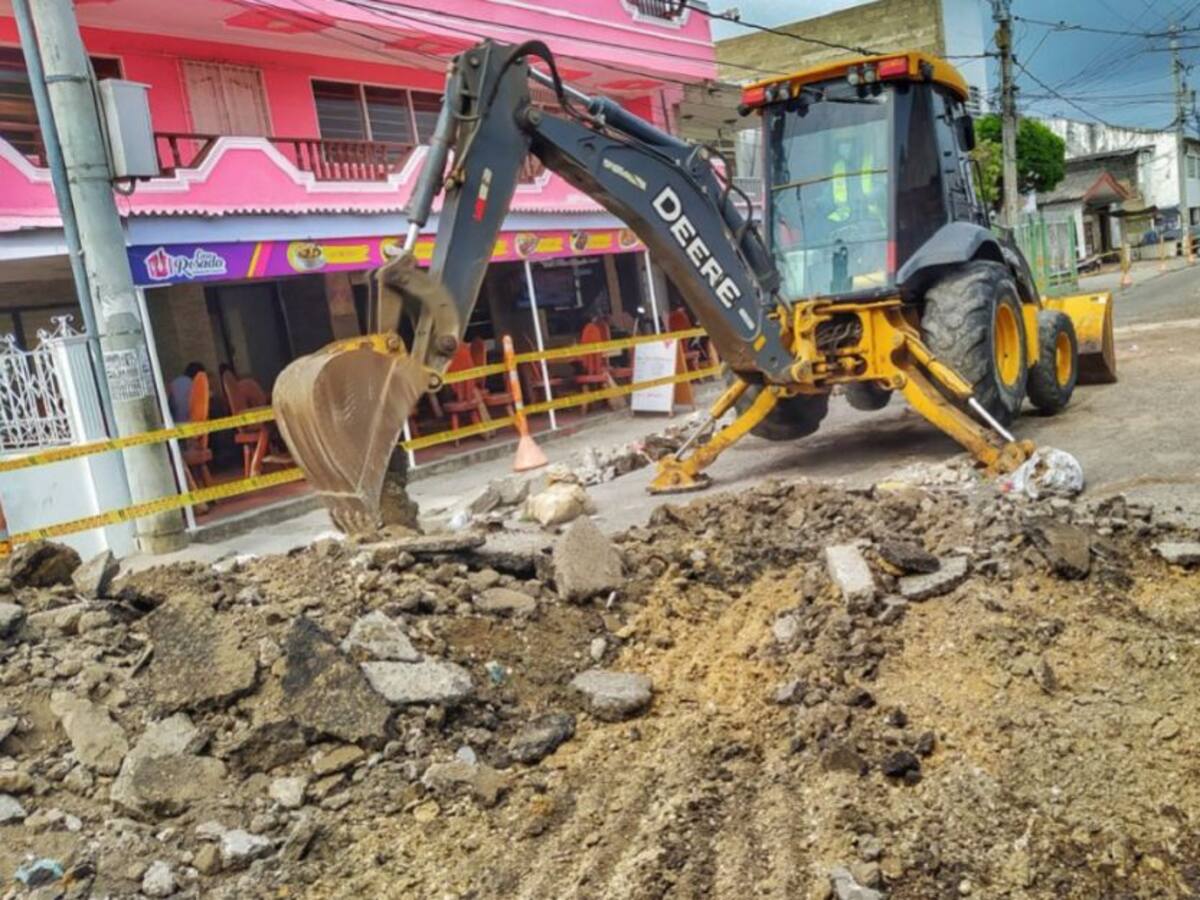 Inició rehabilitación de calle El Mamón en el barrio El Bosque en Cartagena