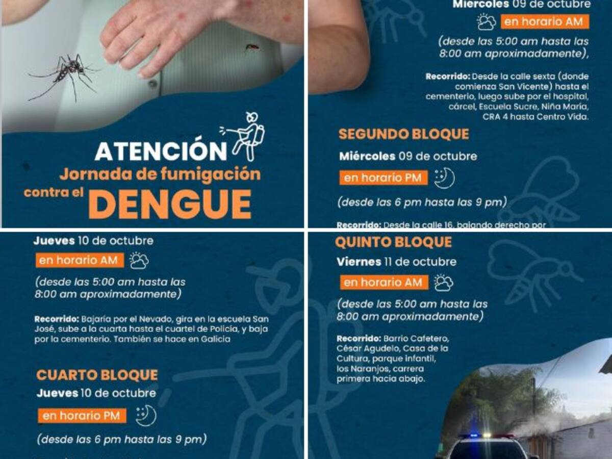 Fumigación contra el dengue en Anserma (Caldas) por aumento de número de casos