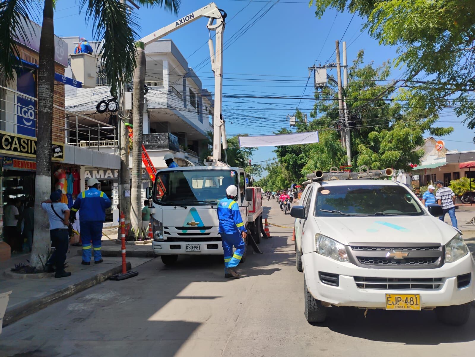 Trabajos de la empresa Air-e. Foto: cortesía.