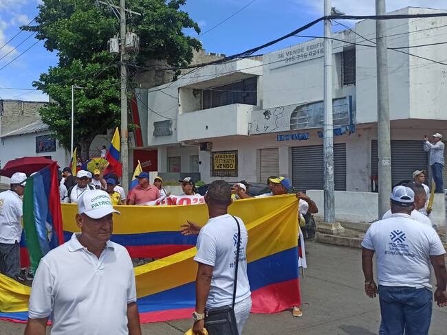 Primera movilización nacional contra la reforma tributaria en Barranquilla./Caracol Radio