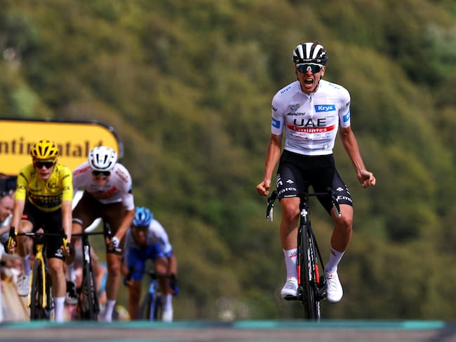 Tadej Pogacar se quedó con la etapa 20 del Tour de Francia. (Photo by Michael Steele/Getty Images)