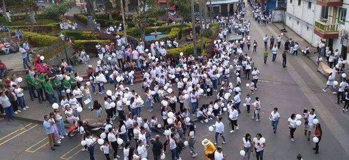 Los habitantes de Ituango, Antioquia, pidieron que el joven sea liberado sano y salvo. Foto: Cortesía.