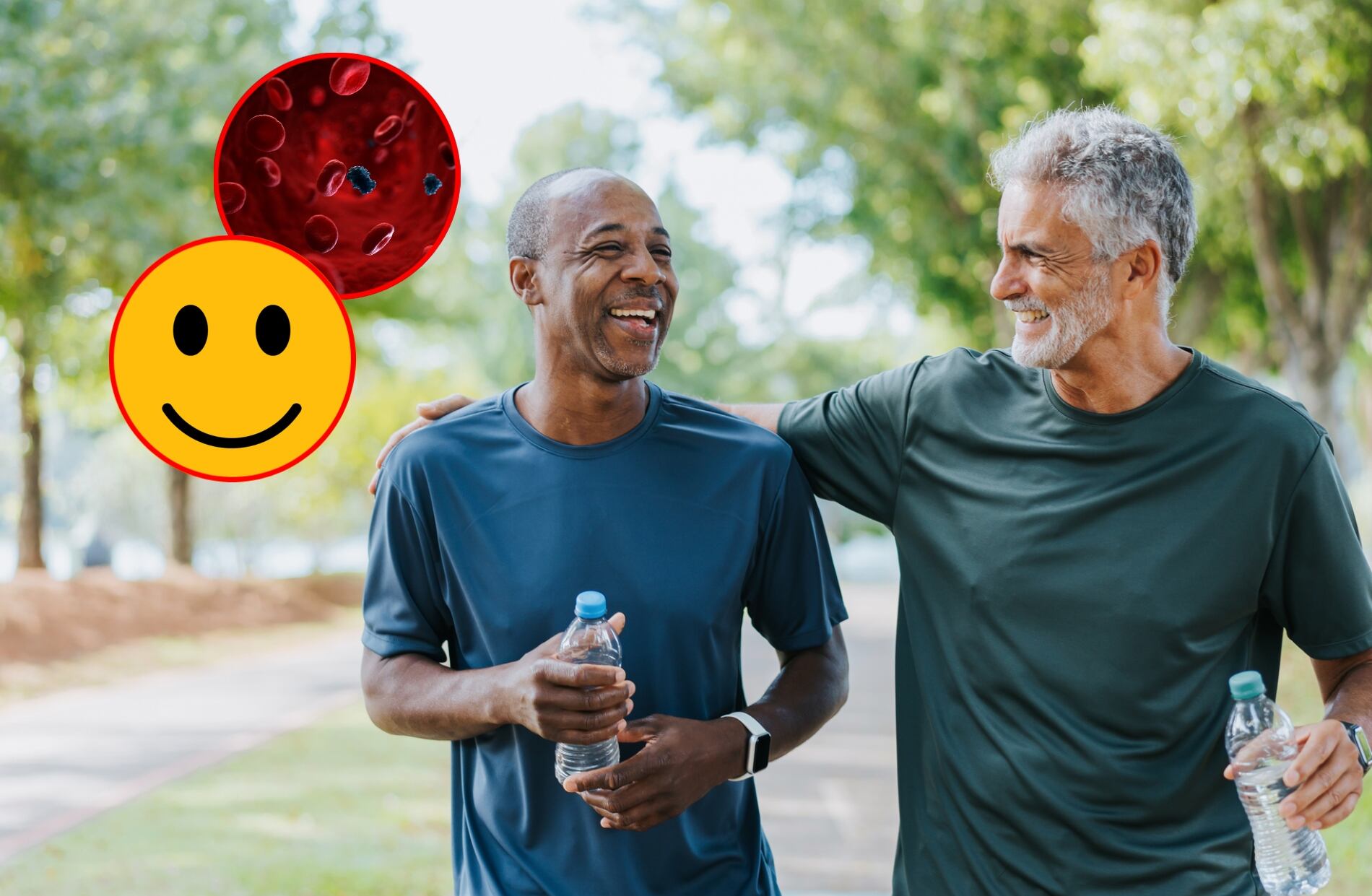 Imagen de referencia de caminar, estado de ánimo y glóbulos rojos. Fotos: Getty Images