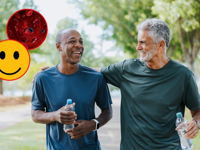 Imagen de referencia de caminar, estado de ánimo y glóbulos rojos. Fotos: Getty Images