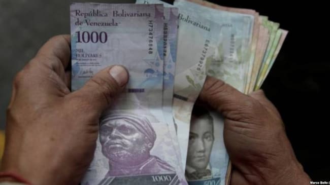 Billetes venezolanos.