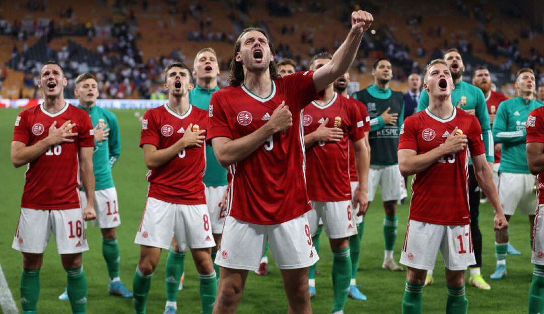 Selección de Hungría ante Inglaterra en la Liga de las Naciones