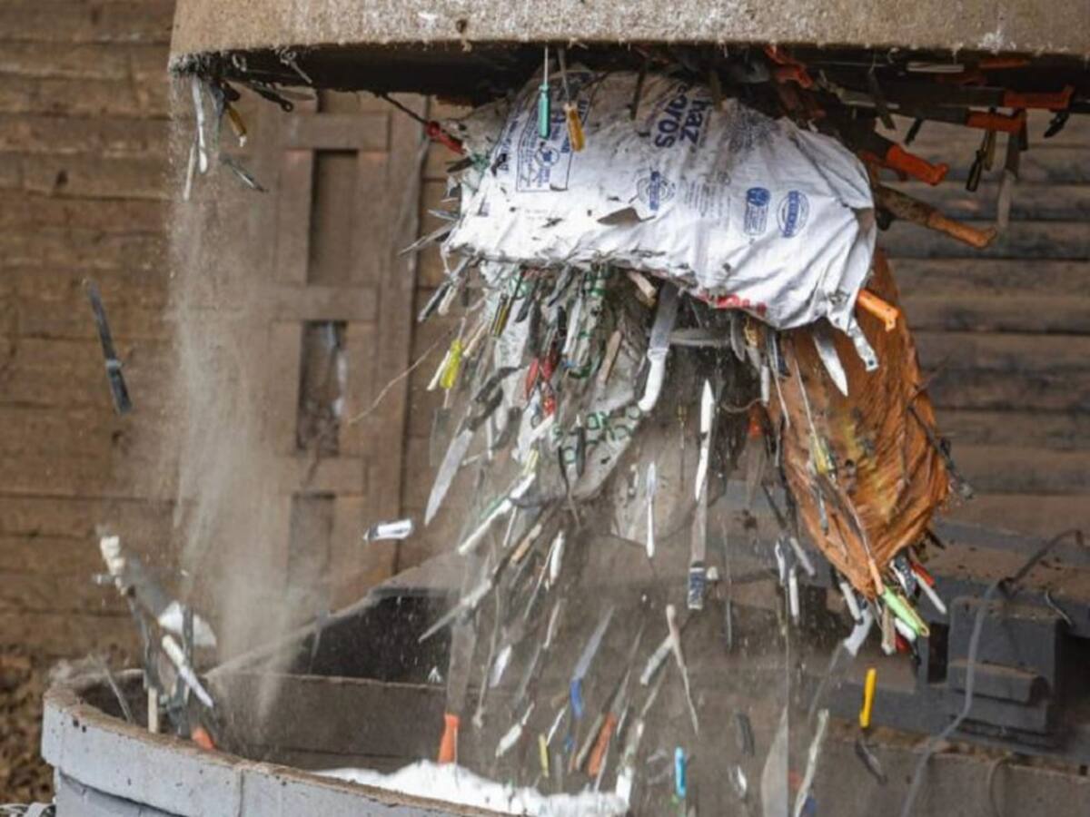 Destruyen en Manizales 6.000 armas cortopunzantes incautadas