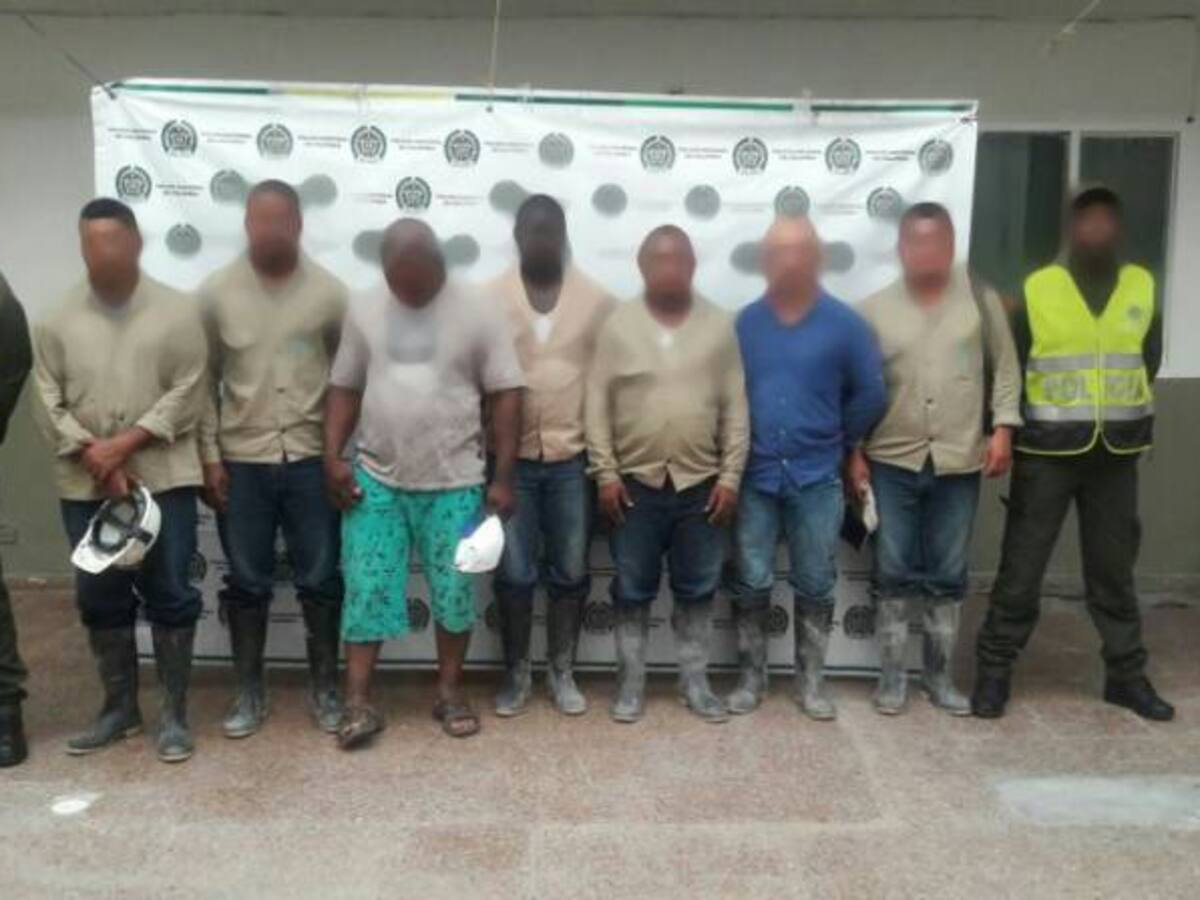 Capturan a siete personas implicadas en minería ilegal