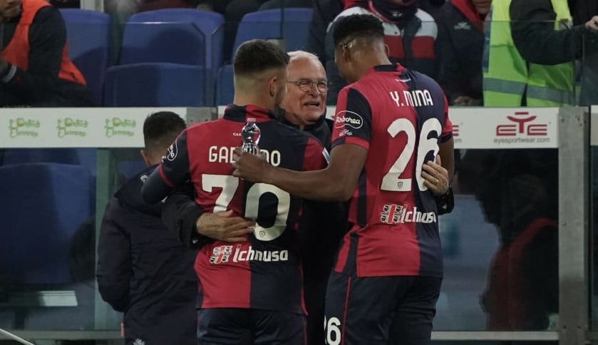 Claudio Ranieri y Yerry Mina / Getty Images