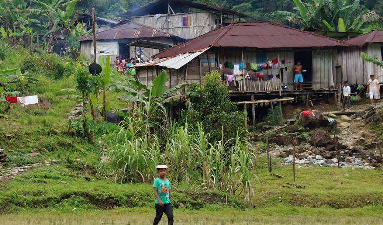Comunidades indígenas Embera Katío de Mondó Mondocito, ubicado en el municipio de Tadó, Chocó