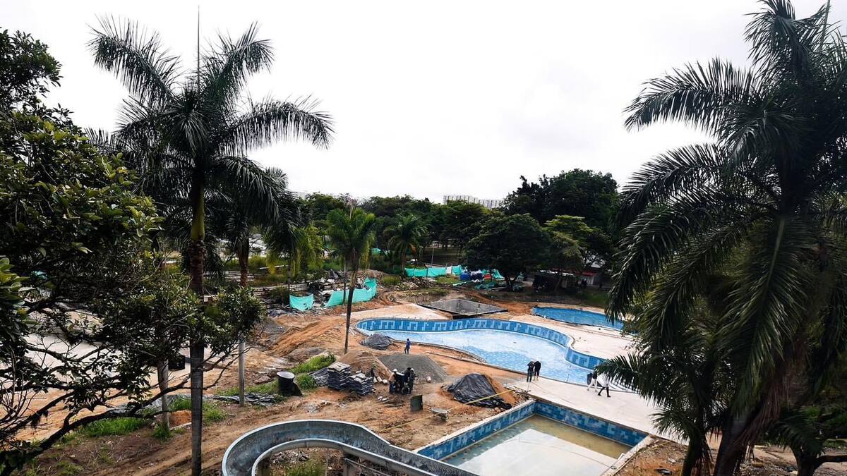Avanza la construcción de la piscina de olas en el Parque Deportivo de Ibagué
