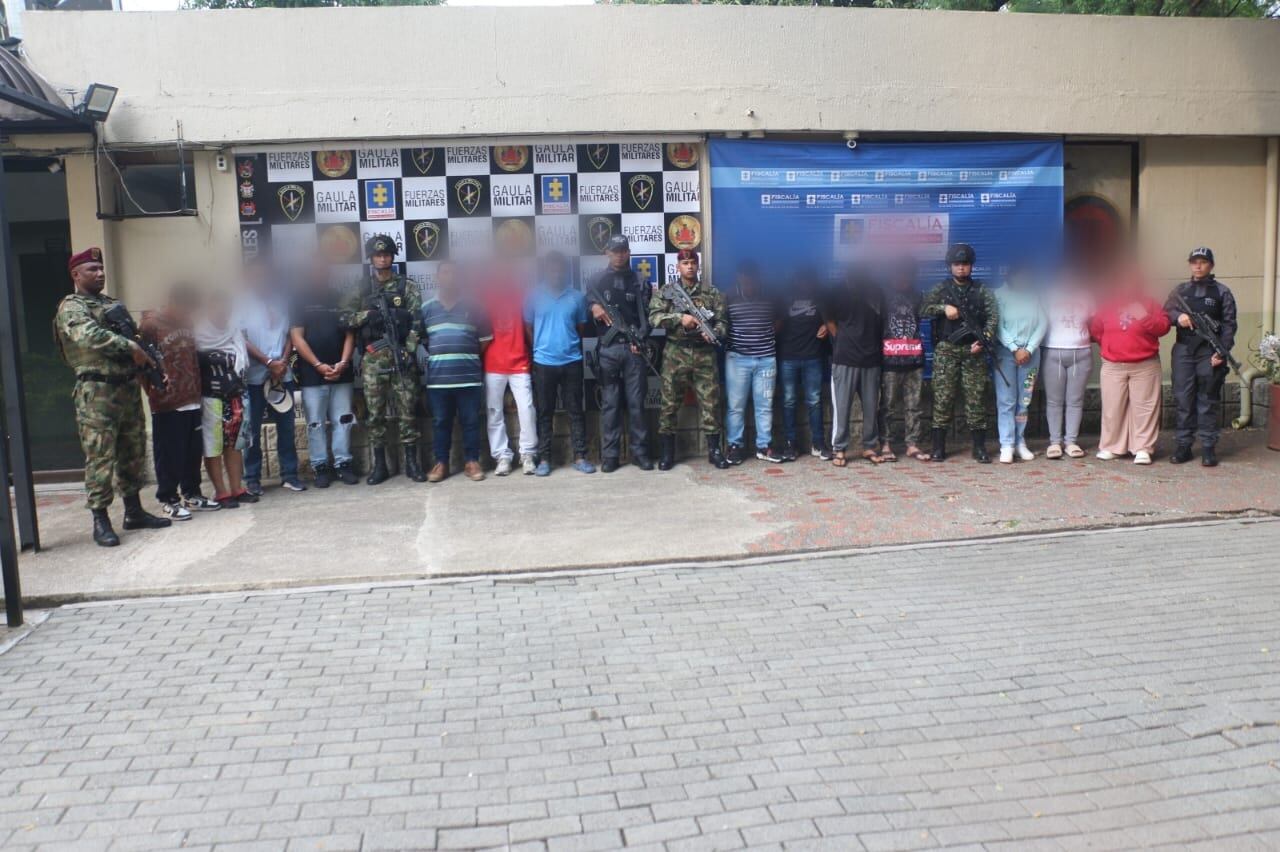 Capturados. Foto: Cortesía Fiscalía.