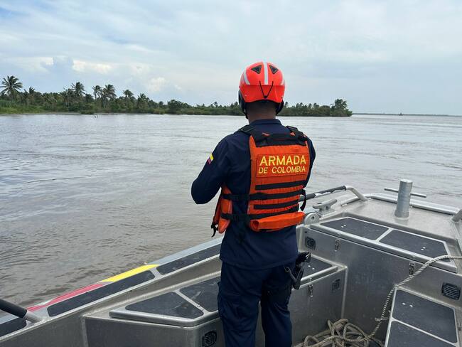 Labores de búsqueda en el río Magdalena./ Foto: Armada