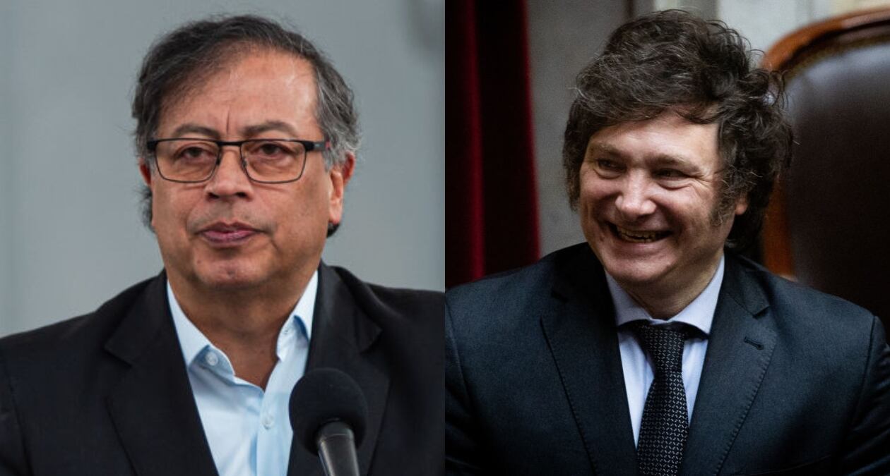 Gustavo Petro y Javier Milei. Foto: Getty Images.