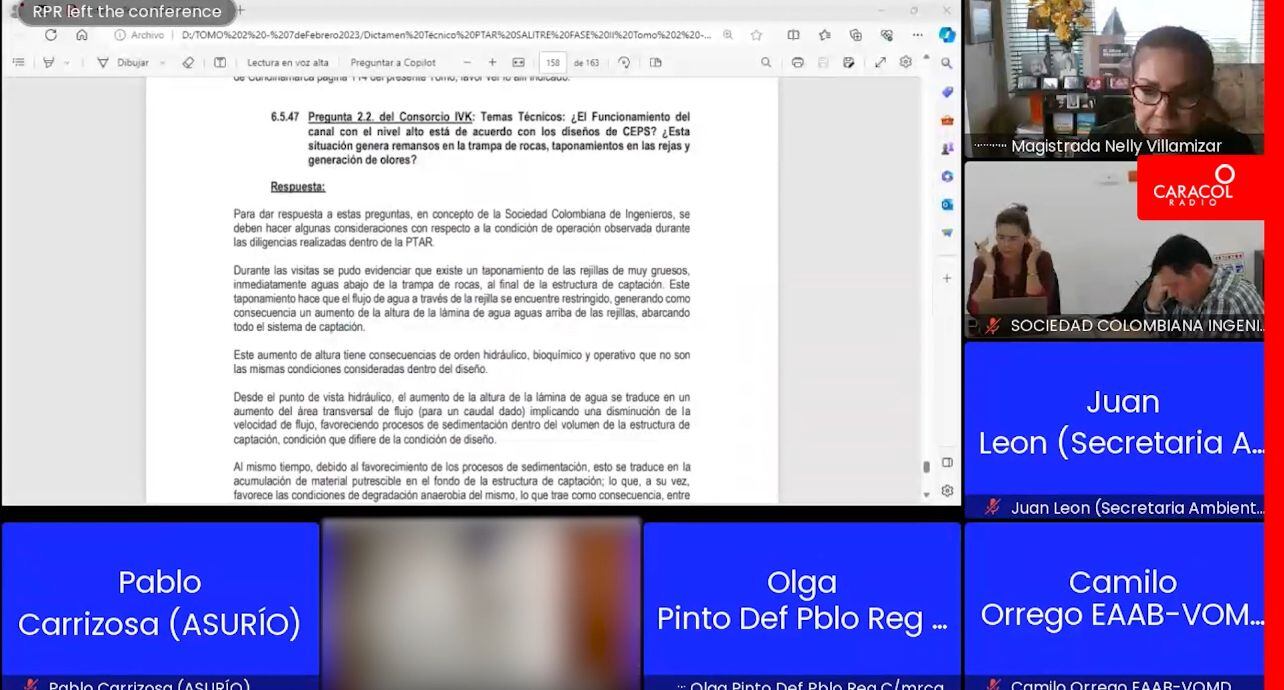 Video audiencia PTAR Salitre