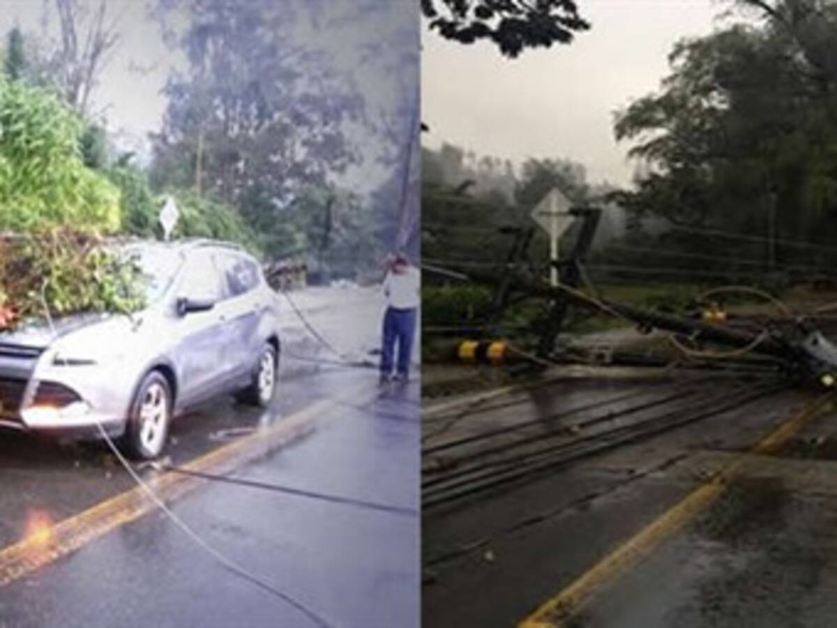 Emergencia invernal en el retiro, en el oriente de Medellín