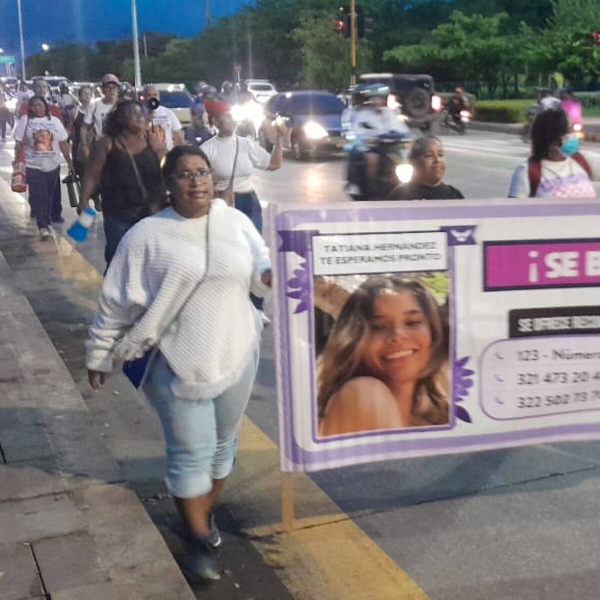 Marcha pidió por Tatiana Hernández tras dos meses de su desaparición en Cartagena