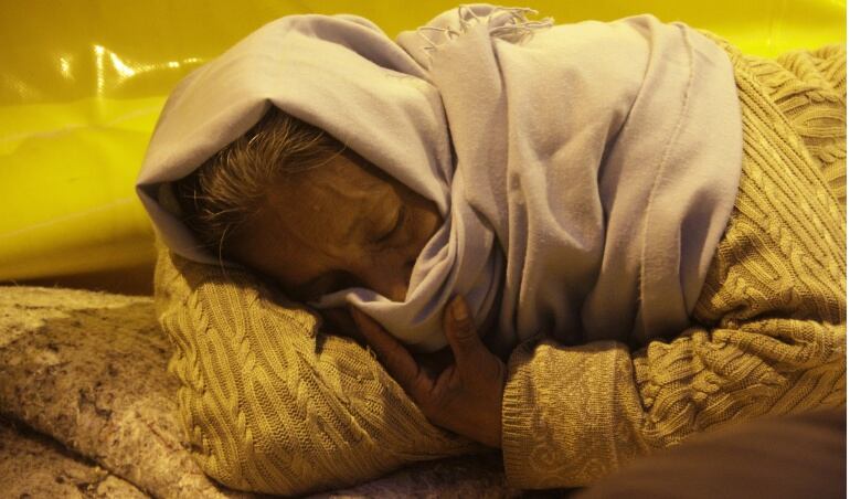 Mujer desplazada por la guerrilla.