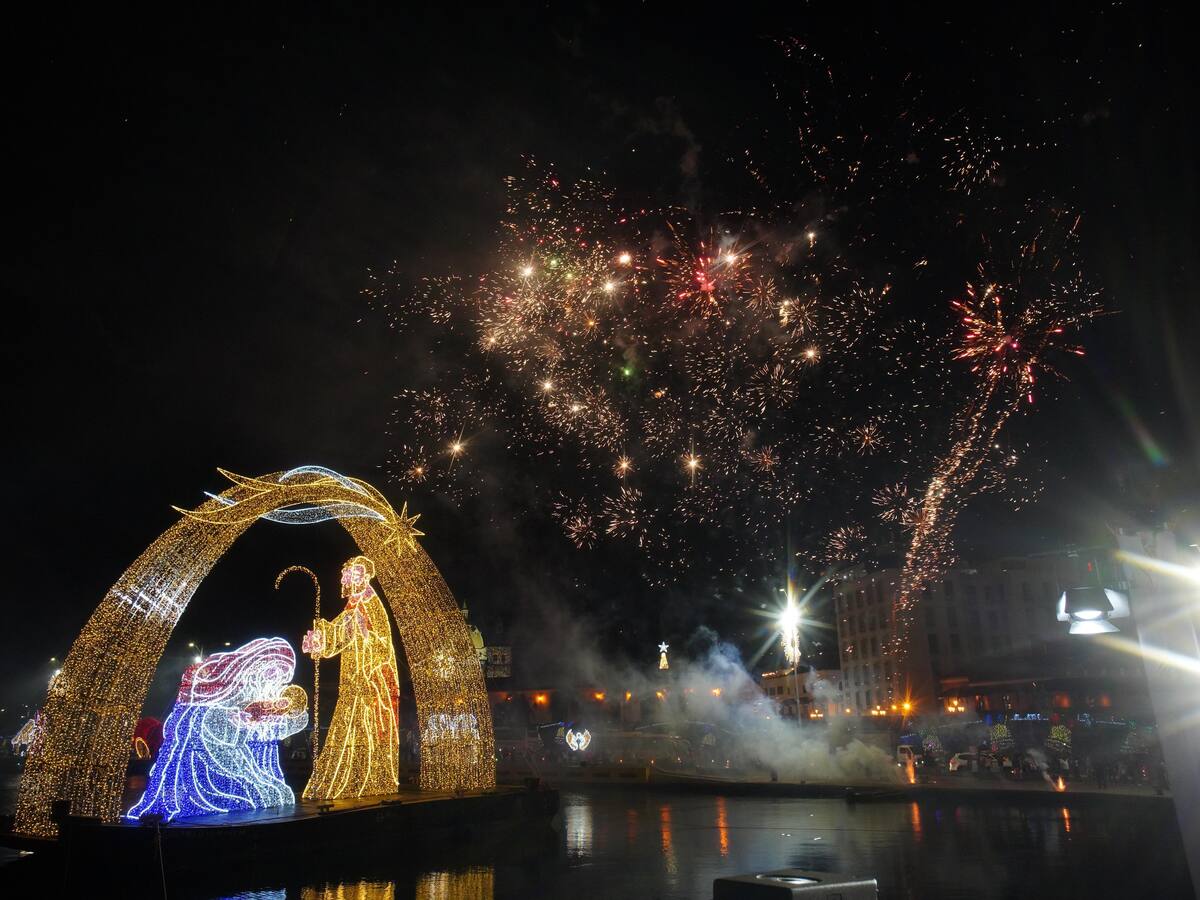 Cartagena encendió su pesebre de la Bahía de las Ánimas