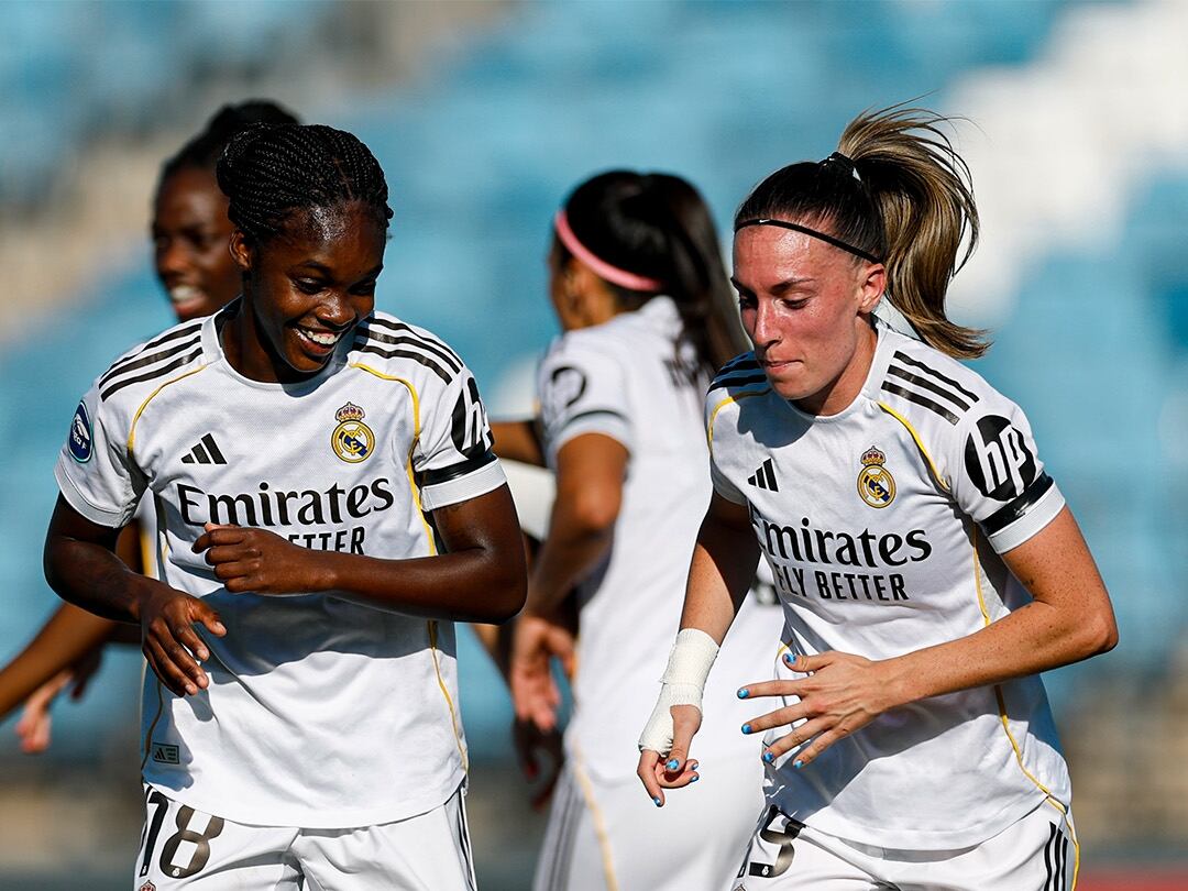 Linda Caicedo festeja su anotación con el Real Madrid / Twitter: @realmadridfem.
