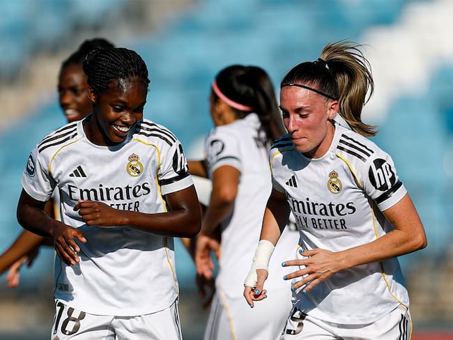 Linda Caicedo festeja su anotación con el Real Madrid / Twitter: @realmadridfem.