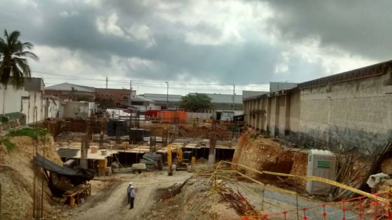 Obra en el barrio San Francisco en Barranquilla.