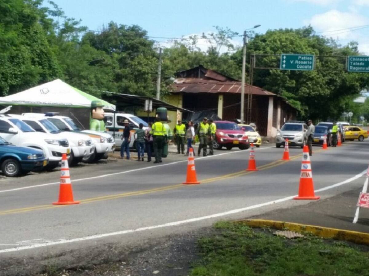 Policía en Norte de Santander con estricta vigilancia sobre ejes viales