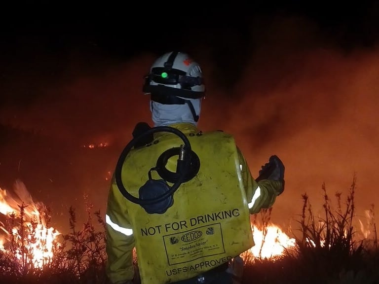 120 hectareas de vegetación incineradas tras gran incendio en Cumbal. Vda Tasmag Pistejo. | Foto: Bomberos Cumbal
