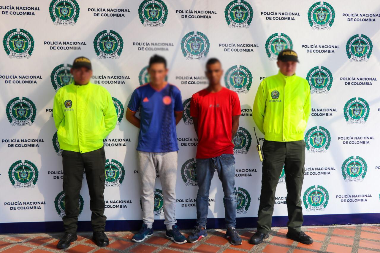 Capturan dos hombres en Dosquebradas - Policía Metropolitana de Pereira.