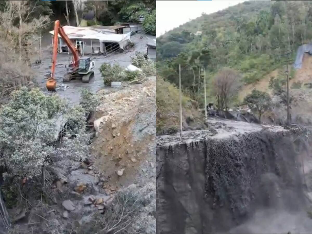 Emergencia por ola invernal: continúan los derrumbes y deslizamientos en Quetame, Cundinamarca