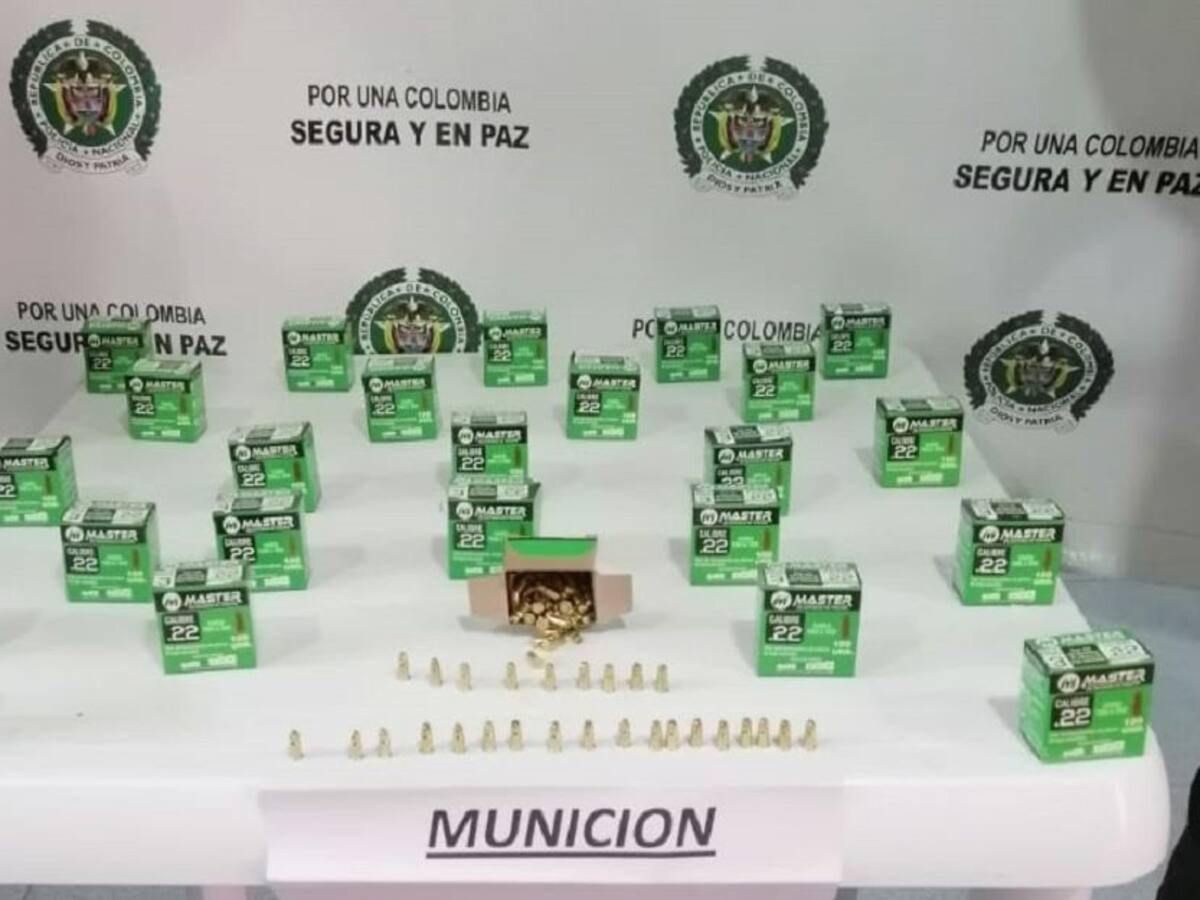5.000 municiones calibre 22 fueron incautados por la Policía en Caldas