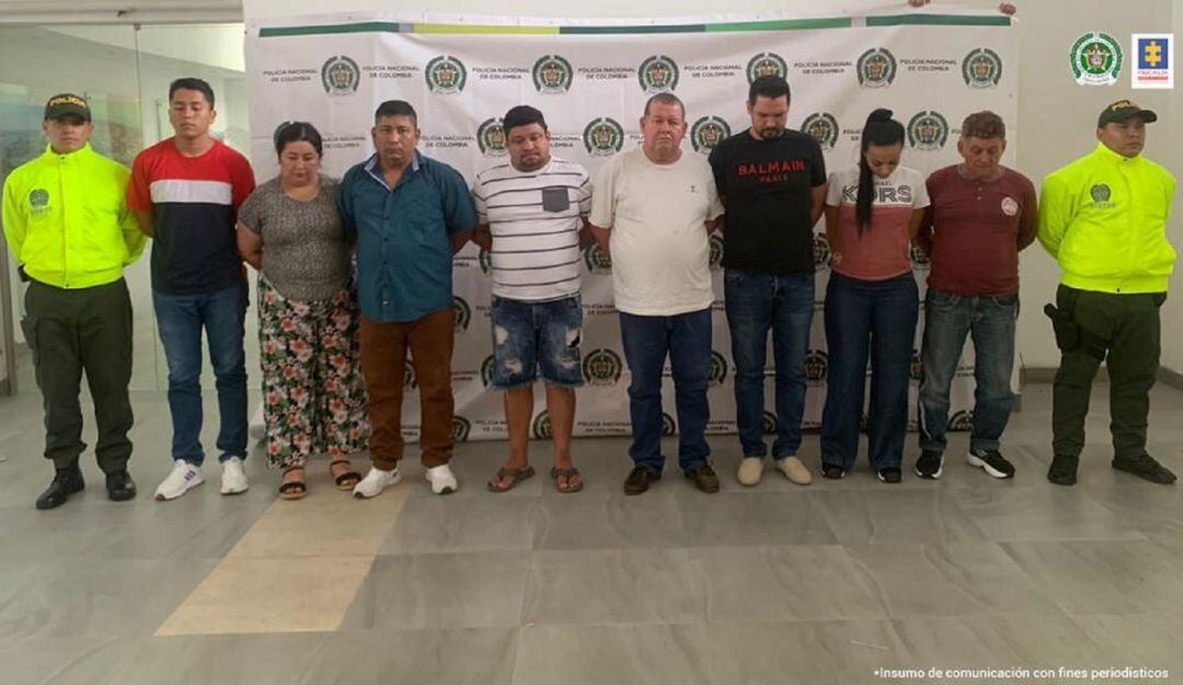 Las ocho personas que harían parte del grupo ilegal fueron capturadas en Cartagena y Aguachica, Cesar.
