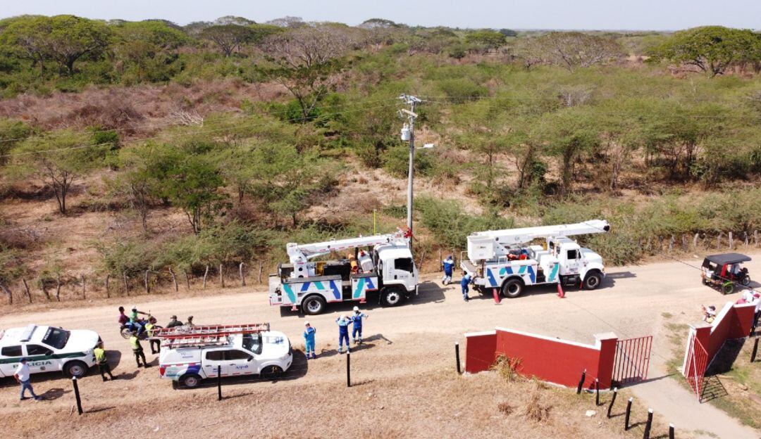 Operativo de la empresa y autoridades