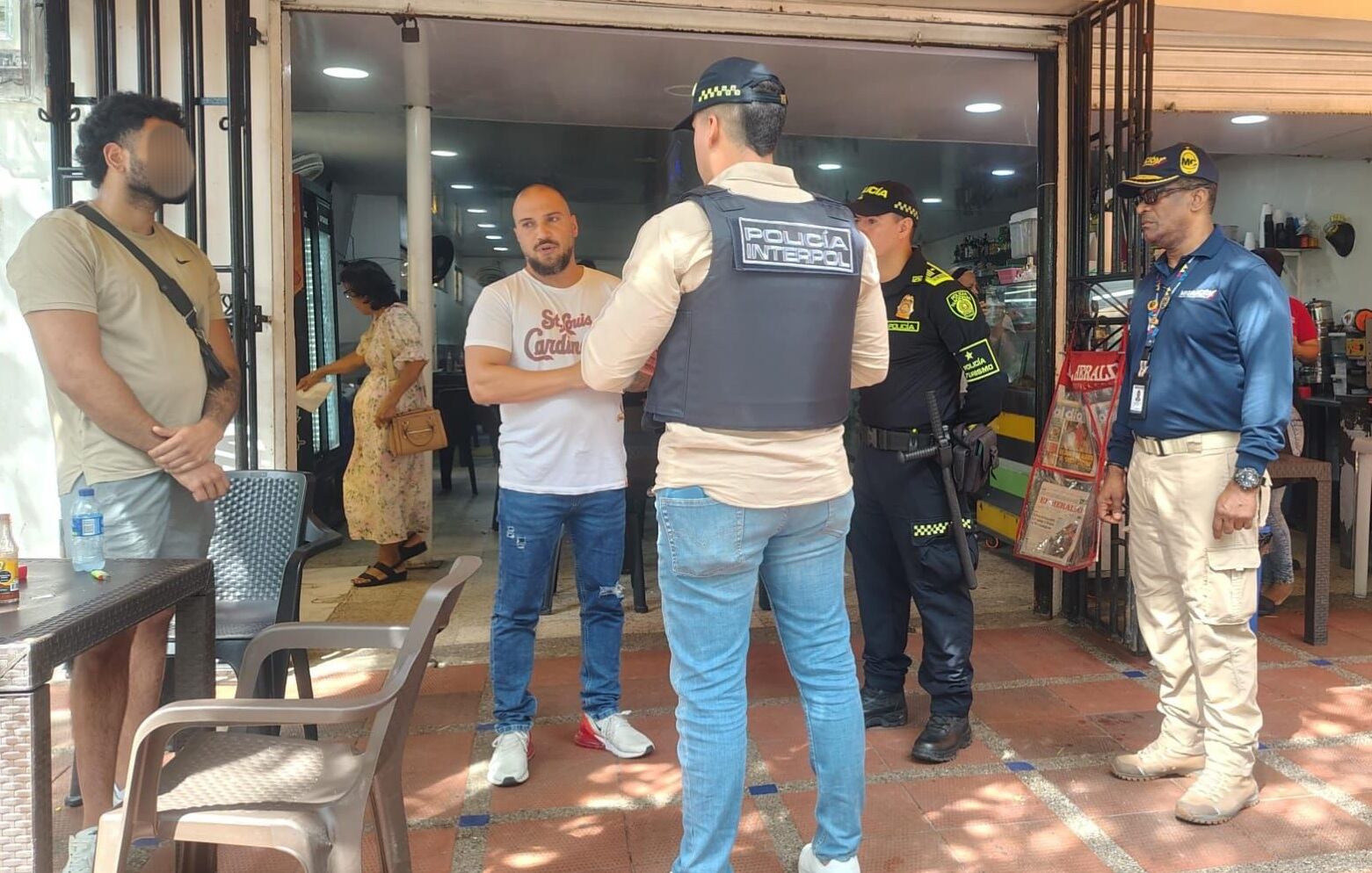 Ciudadano turco capturado. Foto: Migración Colombia.