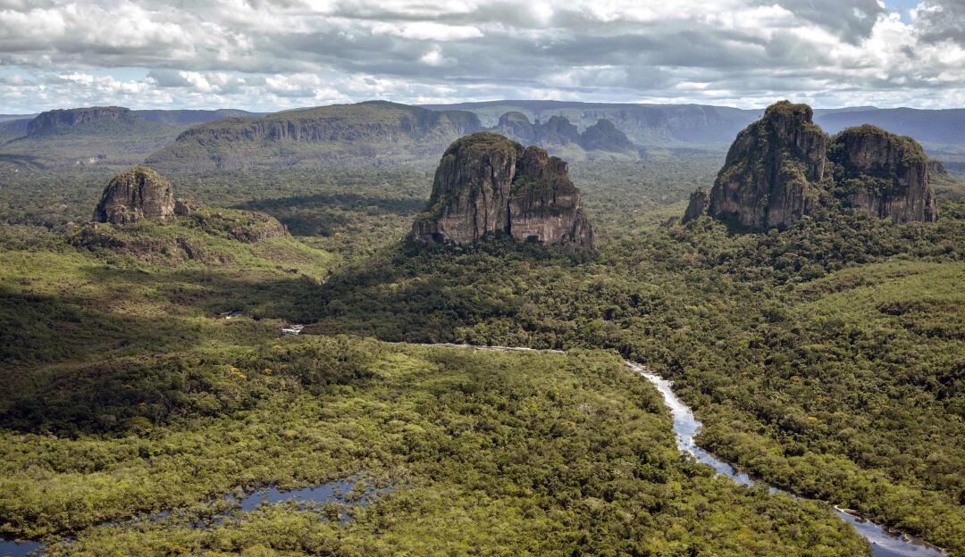 Serranía del Chiribiquete ubicada entre los departamentos del Caquetá y el Guaviare.