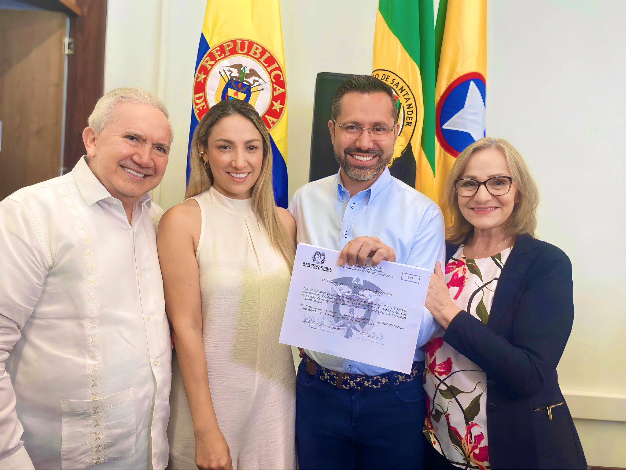 Jaime Andrés Beltrán recibió la credencial