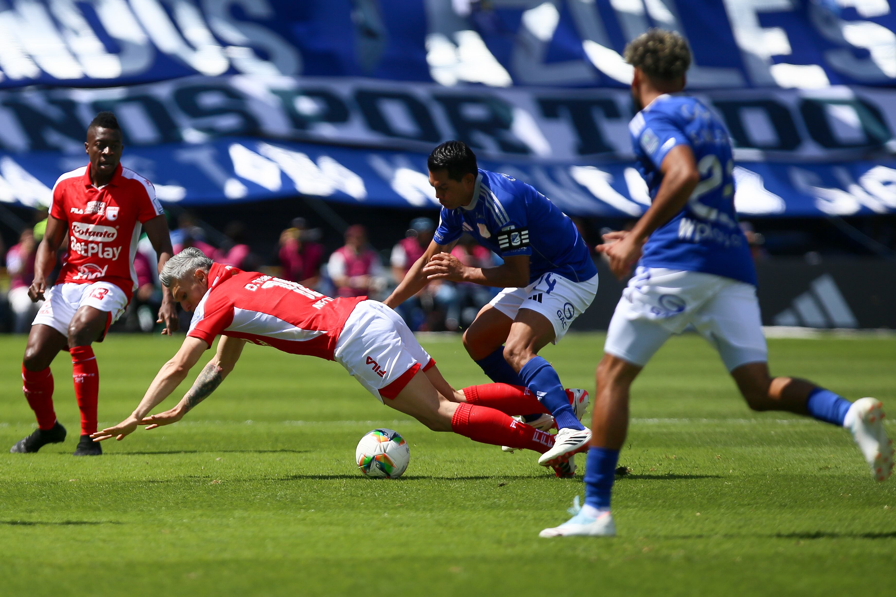 Millonarios Vs. Santa Fe, el clásico bogotano que podría darse en playoffs de Copa Sudamericana. (Colprensa - Lina Gasca).