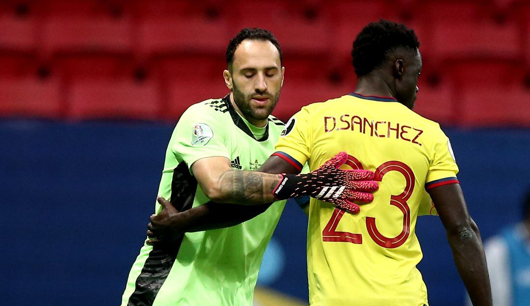 David Ospina y Davinson Sánchez