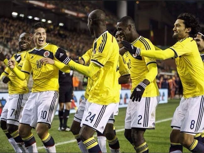 Selección que baila unida: Colombia celebra uno de sus goles