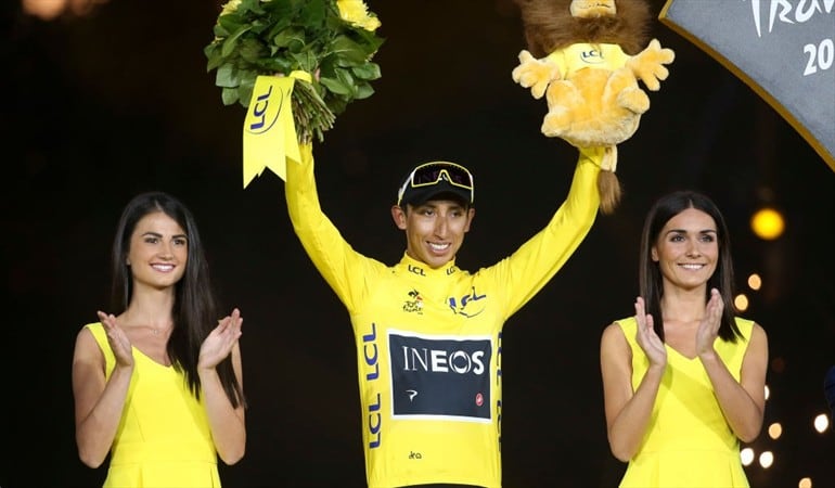 ¿Usted cómo definiría al ciclista Egan Bernal, primer colombiano en ganar un Tour de Francia?. Foto: Getty Images