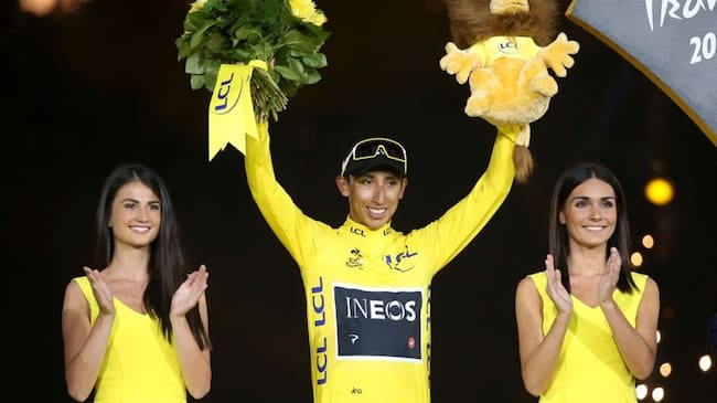 ¿Usted cómo definiría al ciclista Egan Bernal, primer colombiano en ganar un Tour de Francia?. Foto: Getty Images