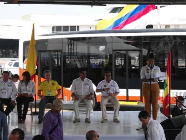 Presidente Santos inauguró formalmente Transcaribe