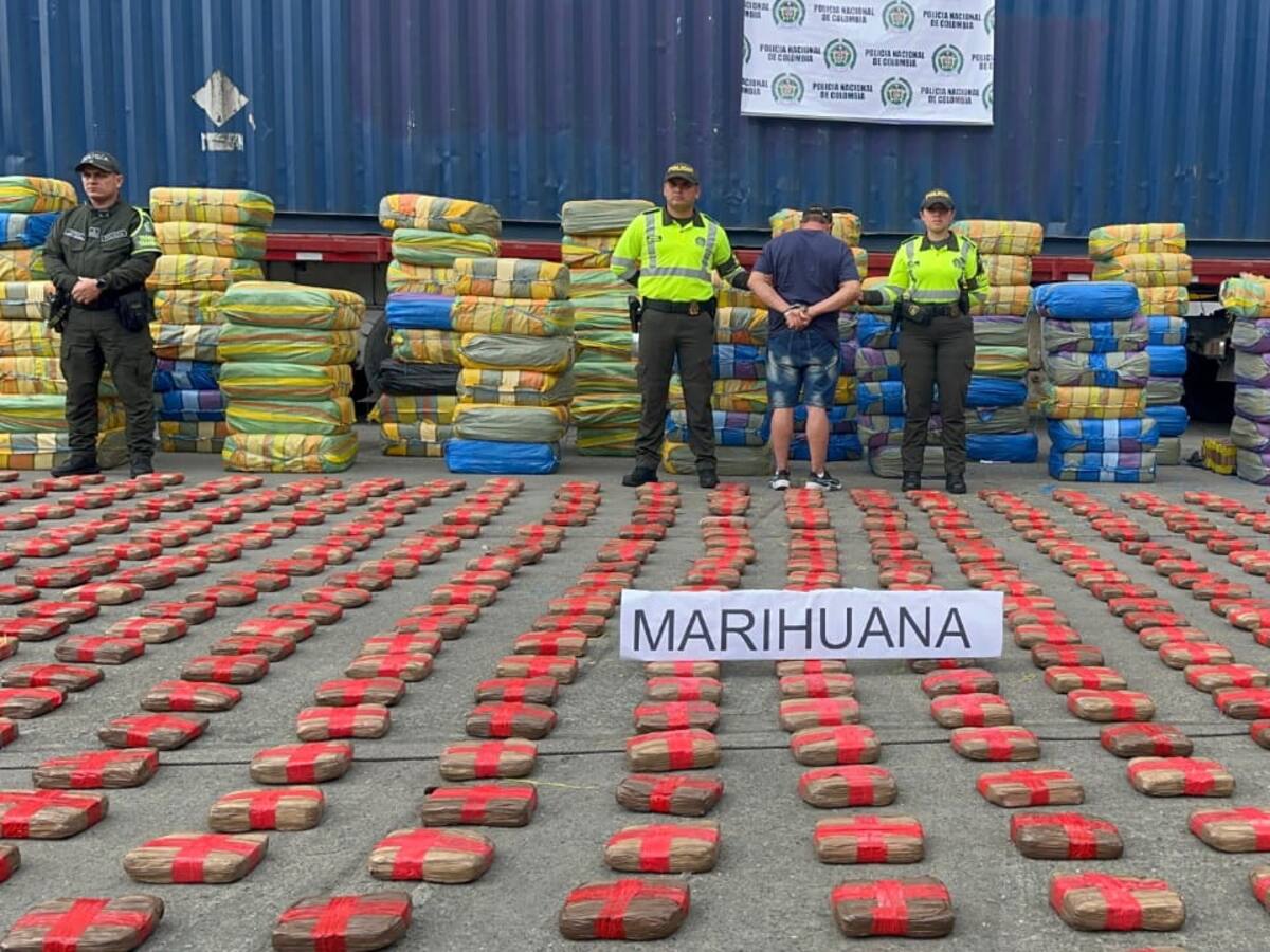 Golpe contra el narcotráfico, 5.200 kilos de marihuana incautada en vías del Quindío