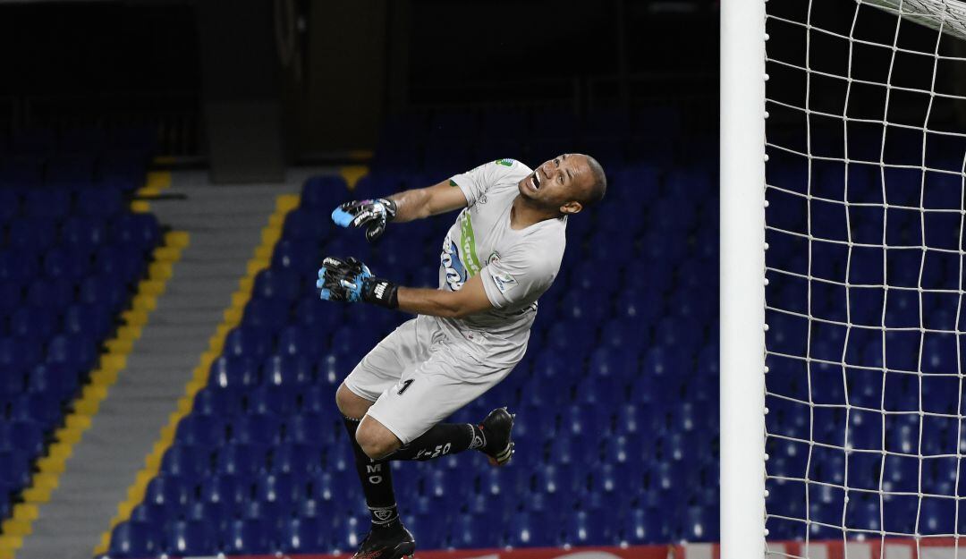 Pablo Mina de Jaguares ante el América de Cali en Copa Colombia 2021